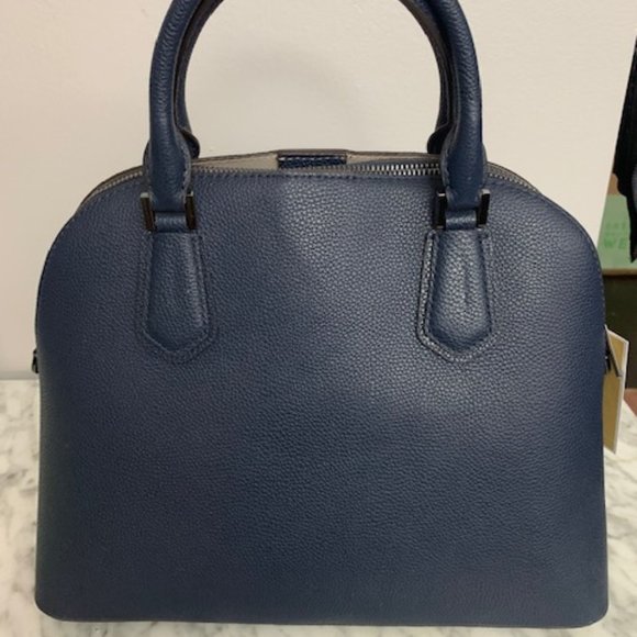 Michael Kors Navy/Cement Adele Lg Dome Satchel - Picture 8 of 13